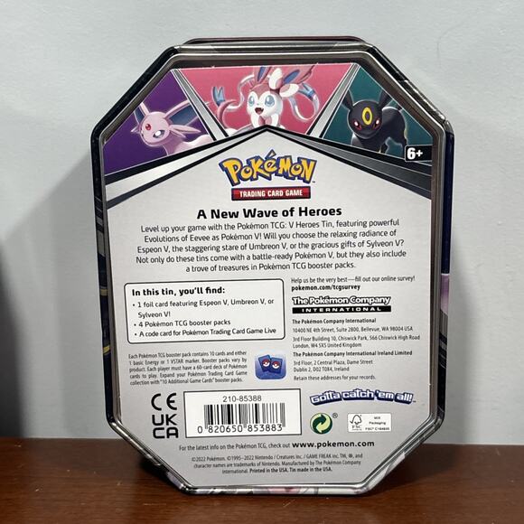 EMPTY Pokemon TCG | 2022 V Heroes Collectors Tin Sylveon Umbreon Espeon 3 Tins - Picture 5 of 11